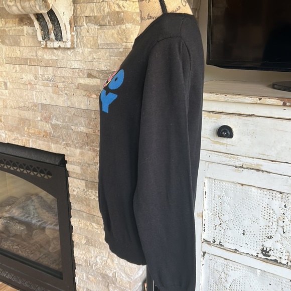 Modcloth x Hello Kitty Oh So Supercute black sweater vibrant rainbow retro style - Picture 8 of 16